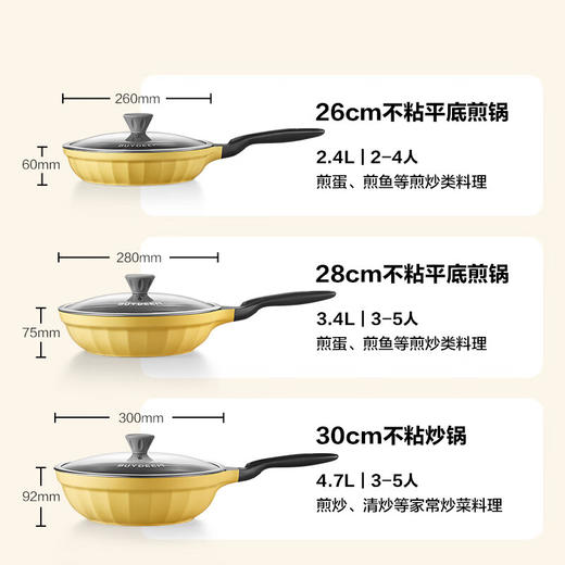 【专柜-北鼎】北鼎 CP151 26cm不粘平底煎锅牛排烤肉煎饼煎鸡蛋浅杉绿 商品图6
