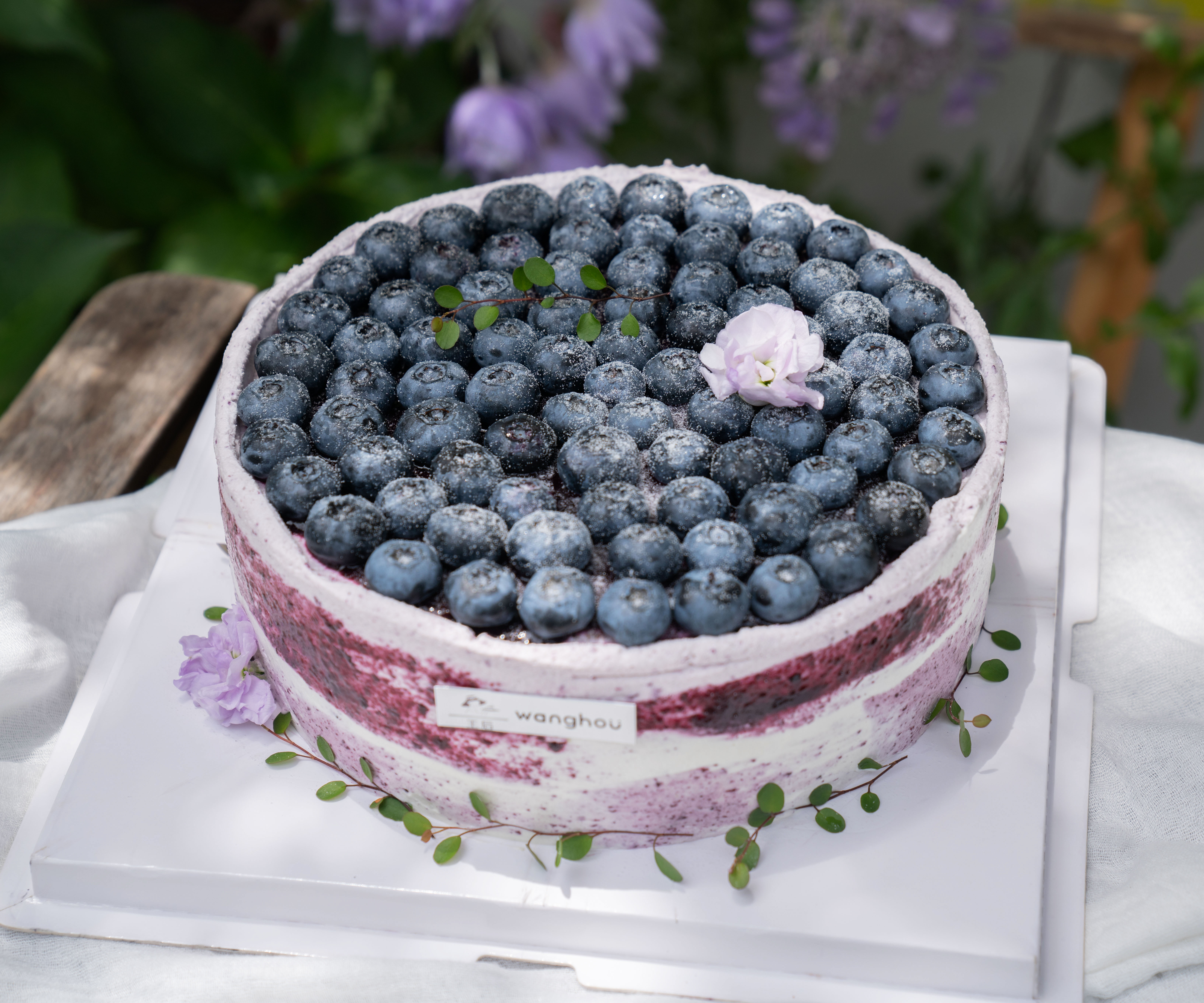 【蓝莓可可】松软可可戚风+自熬低甜蓝莓酱+冰酪奶油（提前一天预定）