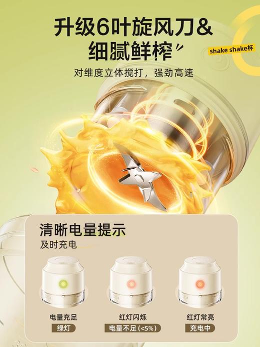 小熊榨汁机小型家用便携式榨汁杯果汁机300ml 商品图1