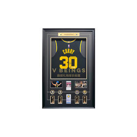 收藏系列 库里 勇士队30号黑色 MVP 亲笔签名球衣