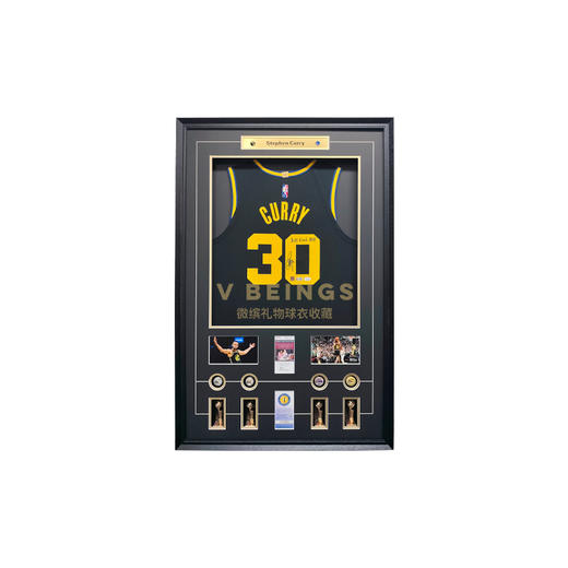 收藏系列 库里 勇士队30号黑色 MVP 亲笔签名球衣 商品图0
