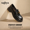 Safiya/索菲娅2025羊皮软底不累脚英伦复古百搭粗跟深口乐福鞋SFD3112141 商品缩略图2
