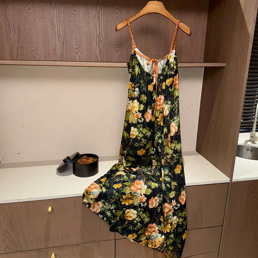 【预售7天】良木礼苎麻印花裙（X7350） 商品图0