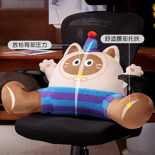 自然醒小手大开趣味拥抱式床头腰靠床头软包大靠背枕头午睡久坐ins抱枕可拆洗QYL 商品图2