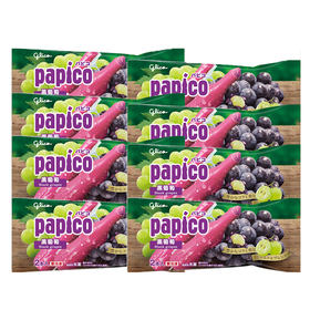 【直送到家】格力高papico冰沙黑葡萄味（1袋2支）150g*8袋  冰沙雪糕（冷链商品不退不换）