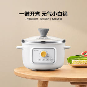 【专柜-北鼎】北鼎ZG31/电煮锅多功能锅电炖锅 雪地白1L