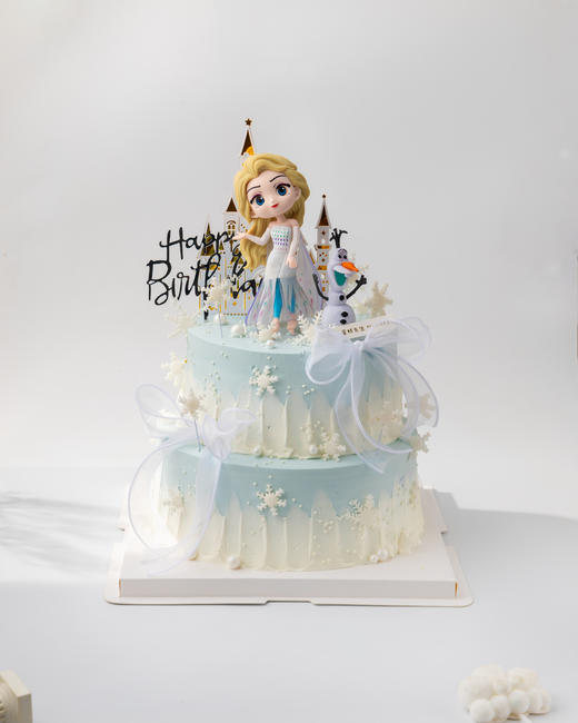 双层冰雪奇缘蛋糕（百分百进口动物奶油） 商品图0