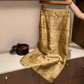 【预售7天】良木礼丝毛印花半裙（X7354）