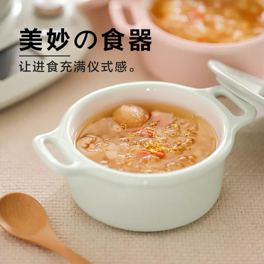 链接待更新【专柜-北鼎】北鼎 CT1002/A2 双耳陶瓷小盅 浅杉绿 240ml 商品图0