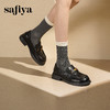 Safiya/索菲娅2025羊皮软底不累脚英伦复古百搭粗跟深口乐福鞋SFD3112141 商品缩略图10