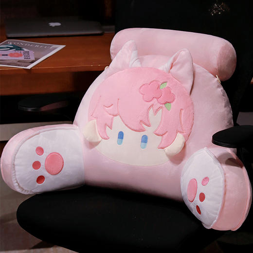 自然醒二次元崽崽拥抱式腰靠久坐护腰汽车座椅靠垫靠背宿舍沙发坐椅靠枕腰枕QYL 商品图8
