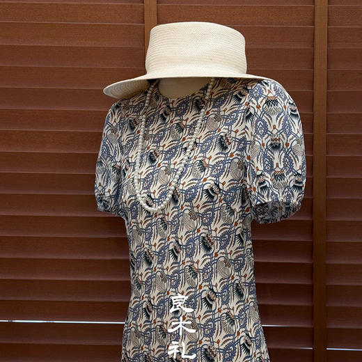 【部分现货】良木礼真丝花纹连衣裙（9049） 商品图0