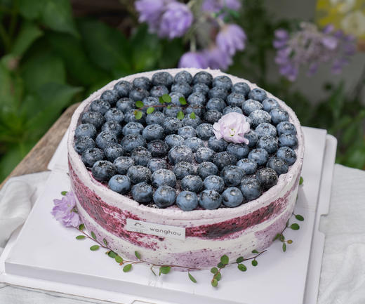 【蓝莓可可】松软可可戚风+自熬低甜蓝莓酱+冰酪奶油（提前一天预定） 商品图2