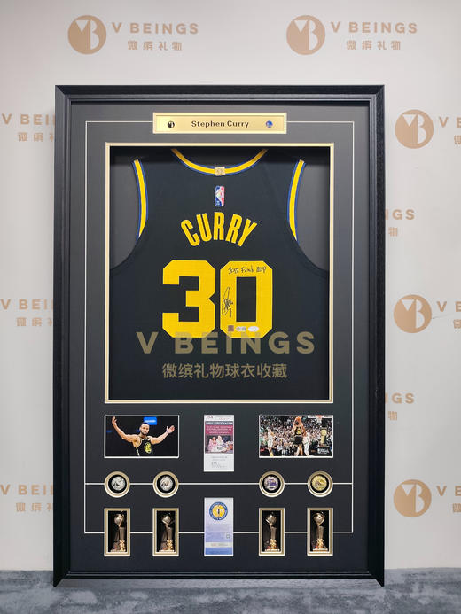 收藏系列 库里 勇士队30号黑色 MVP 亲笔签名球衣 商品图1