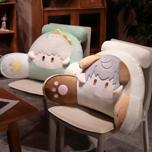 自然醒二次元崽崽拥抱式腰靠久坐护腰汽车座椅靠垫靠背宿舍沙发坐椅靠枕腰枕QYL 商品图10