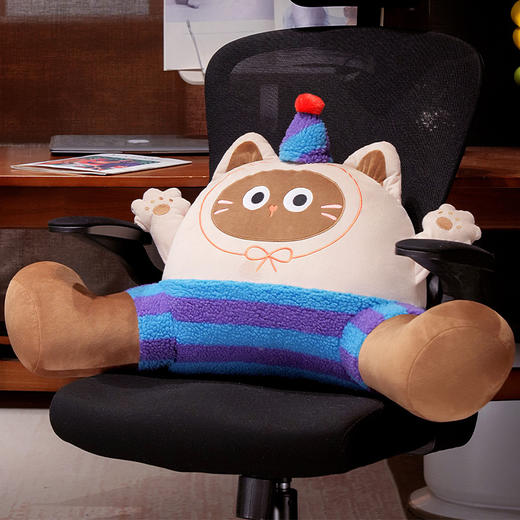 自然醒小手大开趣味拥抱式床头腰靠床头软包大靠背枕头午睡久坐ins抱枕可拆洗QYL 商品图12