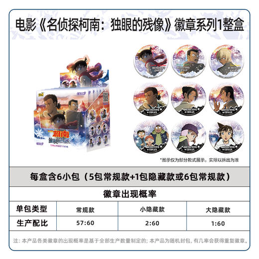 卡游 电影《名侦探柯南:独眼的残像》徽章系列KAYCYKN-WBZJ-01 商品图1