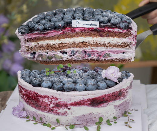 【蓝莓可可】松软可可戚风+自熬低甜蓝莓酱+冰酪奶油（提前一天预定） 商品图1