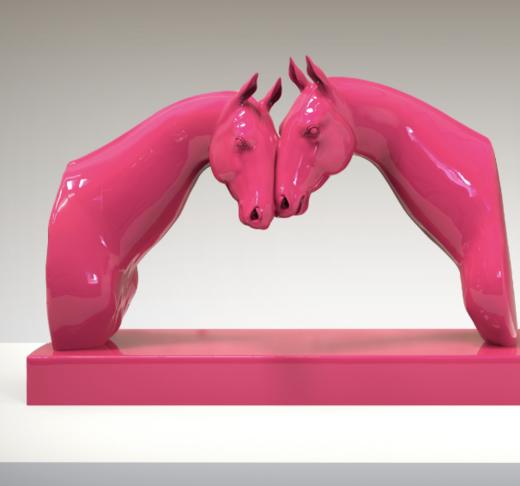 任亮《共生》系列作品之《相依》宝丽石版雕塑 商品图0