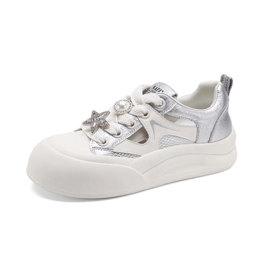 品质好货|Safiya/索菲娅2025夏季镂空透气运动休闲百搭厚底板鞋SFD2112702 商品图12