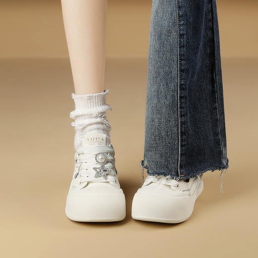 品质好货|Safiya/索菲娅2025夏季镂空透气运动休闲百搭厚底板鞋SFD2112702 商品图11