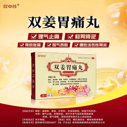 昆中药 双姜胃痛丸 6袋 商品图0
