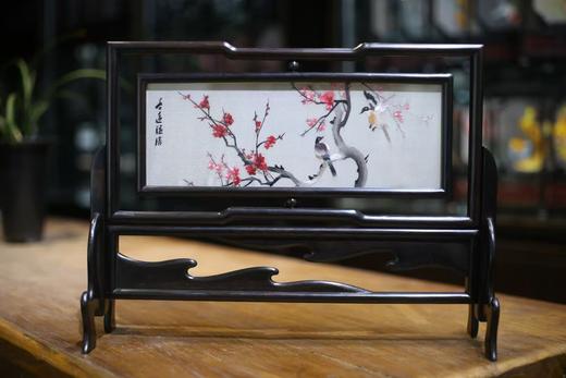 苏绣 紫光檀木 双面绣 摆件（需预定） 商品图2