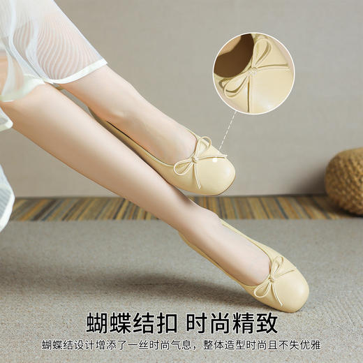 品质好货|Safiya/索菲娅2025夏季舒适高级感内增高蝴蝶结浅口单鞋SFD1111807 商品图3