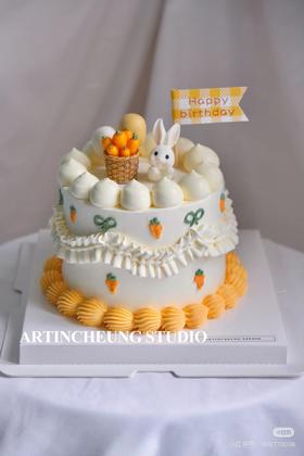 小白兔款蛋糕1