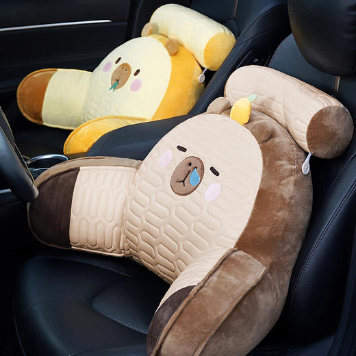 【下架】自然醒卡皮巴拉乳胶拥抱式腰靠护颈护腰靠枕靠背沙发抱枕床上看书孕妇枕头QYL 商品图13