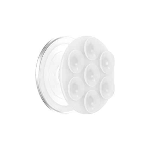 【Suck up 泡泡吸】雪山白·MagSafe圆啪嗒 MAGSAFE磁吸手机气囊支架 Round圆啪嗒系列 白色 吸盘 墙面支架 商品图0