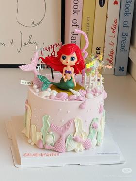 人鱼公主款蛋糕1