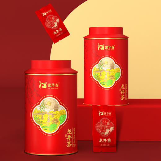 雀牌·露华春-金玉满堂.龙井茶礼盒160g 商品图2