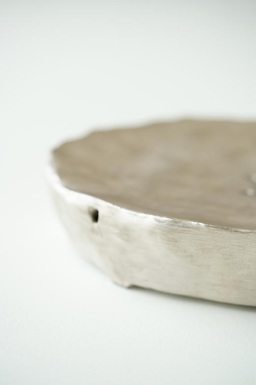 安藤雅信122白银彩薄型楕圆茶盘 商品图2