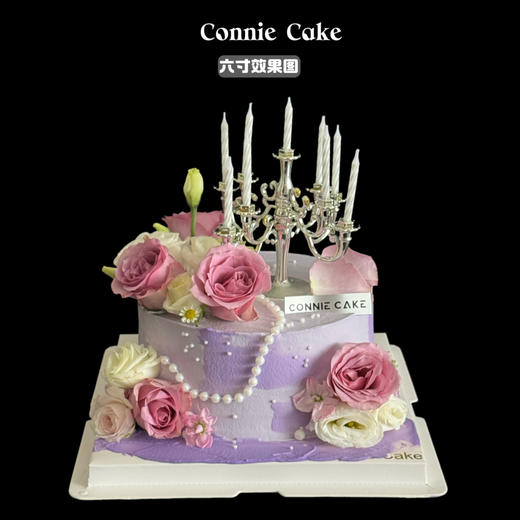 浪漫紫色系鲜花烛台 商品图0