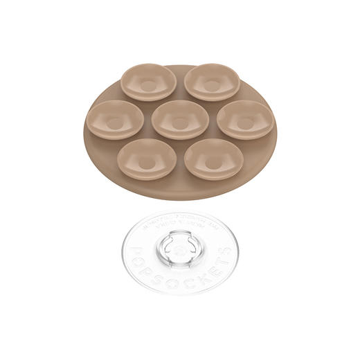 【Suck up 泡泡吸】原木棕 POPGRIP泡泡骚手机粘贴式气囊支架 Suck up泡泡吸系列 棕色 吸盘 墙面支架 商品图4