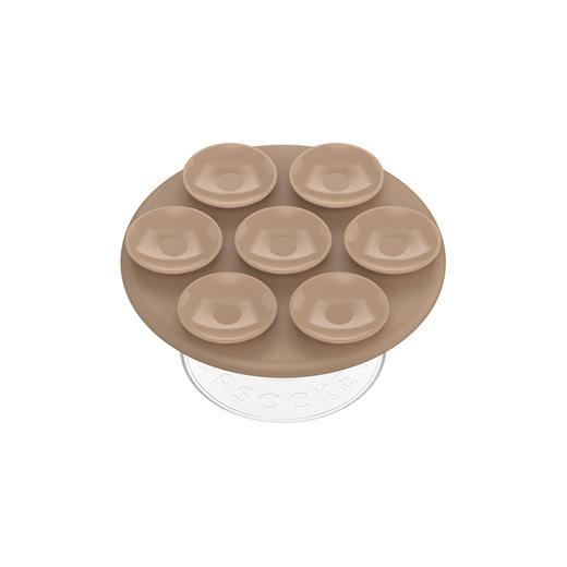 【Suck up 泡泡吸】原木棕 POPGRIP泡泡骚手机粘贴式气囊支架 Suck up泡泡吸系列 棕色 吸盘 墙面支架 商品图0