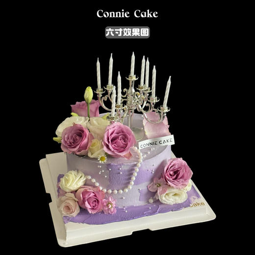 浪漫紫色系鲜花烛台 商品图1