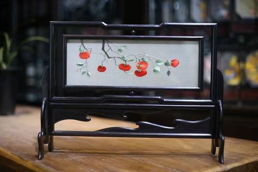 苏绣 紫光檀木 双面绣 摆件（需预定） 商品图3