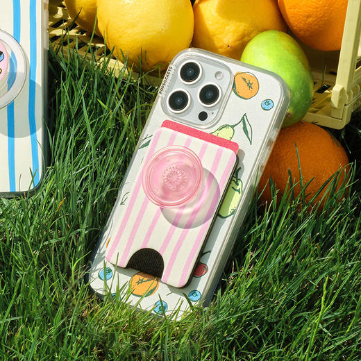 【水果！水果！】草莓条纹·MagSafe卡包 WALLET卡包 Wallet of Magsafe磁吸卡包系列 粉色 条纹 商品图1