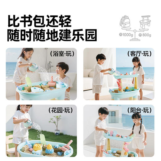 美乐童年星空沙水上乐园太空戏水桌儿童安全无毒不粘手沙模具套装 商品图6