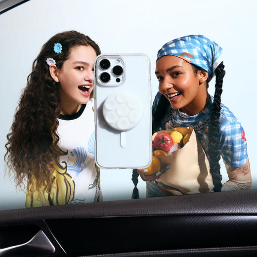 【Suck up 泡泡吸】雪山白 POPGRIP泡泡骚手机粘贴式气囊支架 Suck up泡泡吸系列 白色 吸盘 墙面支架 商品图1