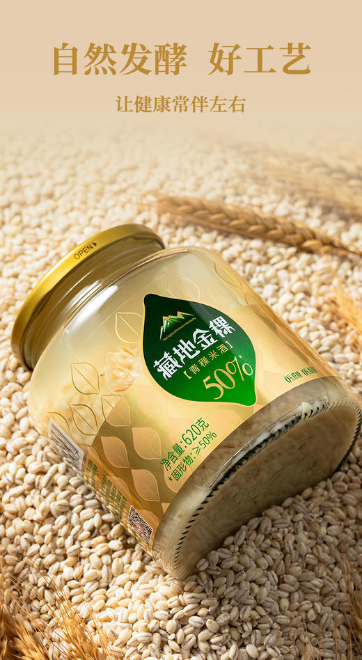 藏地金稞青稞米酒620g*2瓶 商品图2