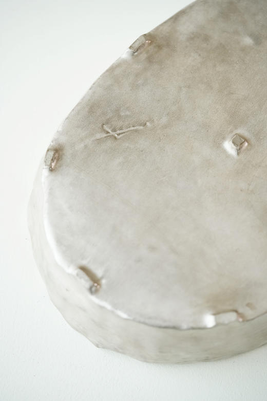 安藤雅信122白银彩薄型楕圆茶盘 商品图3