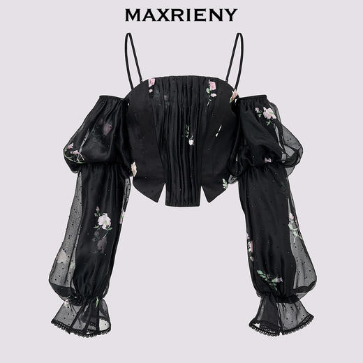 玛克门店发货：MAXRIENY收腰开衩上衣气质感(货号:MC85TP509) 商品图4