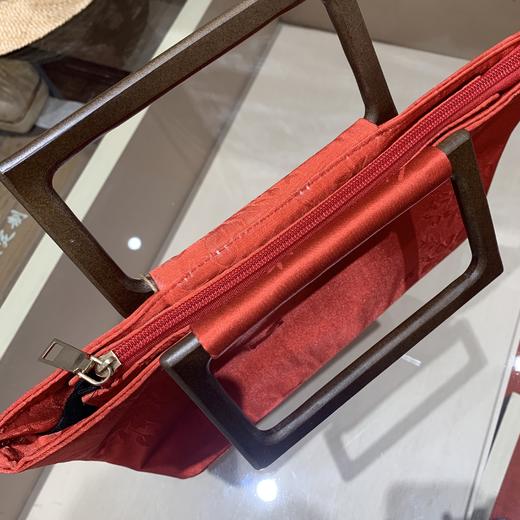 【抖音专属】新中式手提包（24815099-红色木柄） 商品图2