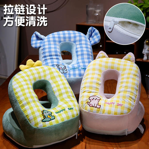 自然醒泡泡格子冰丝双面午睡枕小学生教室桌上趴睡枕午休神器睡觉枕头抱枕QYL 商品图4