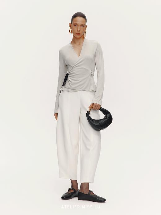 【浮世织语】系带设计软糯针织裹身上衣 商品图3