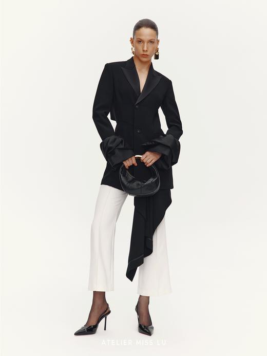 【塞勒涅日迹】百搭利落微喇九分裤 商品图2