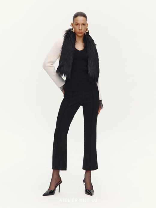 【塞勒涅月轨】百搭利落微喇九分裤 商品图1